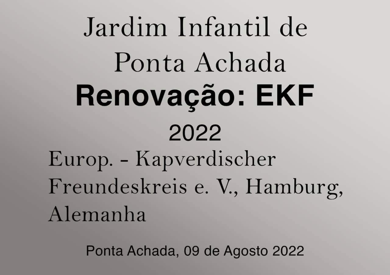 Plakette am Kindergarten „Jardim dos Flores“