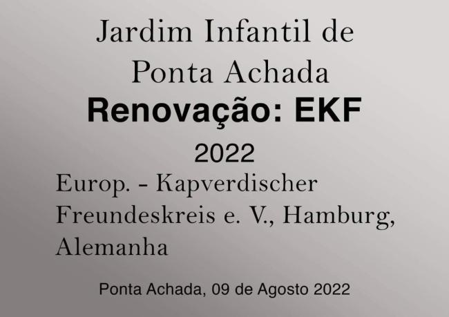 Plakette am Kindergarten „Jardim dos Flores“